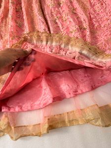 Elegant Pink Embroidered Gown