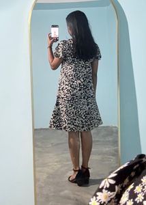 Floral Print Short Sleeve Mini Dress