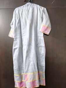 Elegant Silk Kurta with Chinese collar