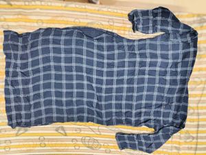 Blue Checkered Kurta