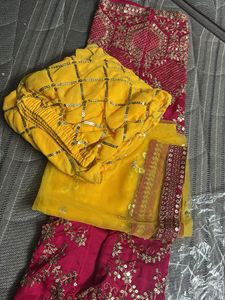 Designer Embroidered Silk Blouse in size m