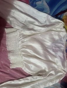 White Satin Top For Cocktail Night Or Dinner