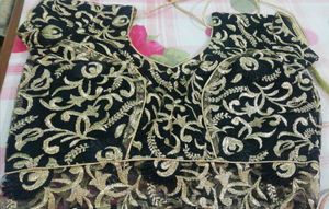 Black Full Embroidered Heavy Blouse