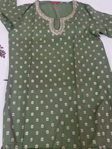 Elegant Green Printed Kurta