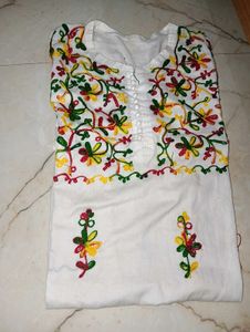 Embroidered Kurta With Dupatta