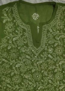 Elegant Green Chikankari Kurta