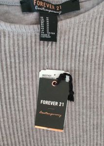 Women Grey FOREVER 21 Self-Striped Sheath Dress