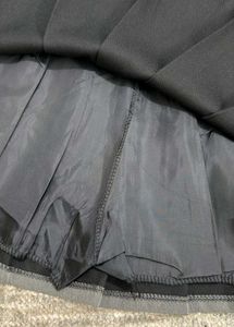 Grey Pleated Mini Skirt