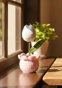 Crocheted Tulip Plant