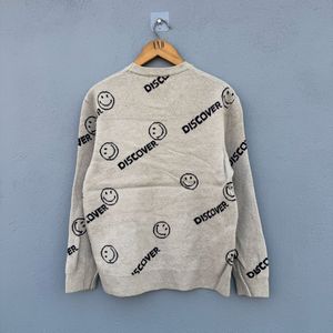 Smiley Face Discover Print Sweater