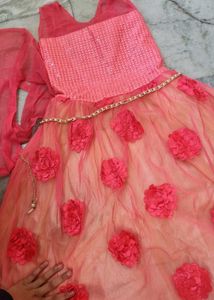 Pink Gown With Inner