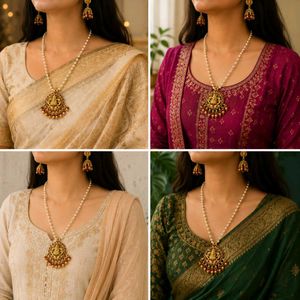 Stunning Traditional Indian Necklace &amp; Earring Set
