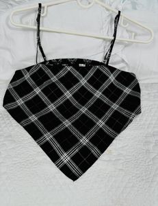Trendy Plaid Bandana Crop Top