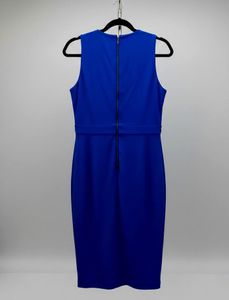 Express Blue Sleeveless Sheath Dress