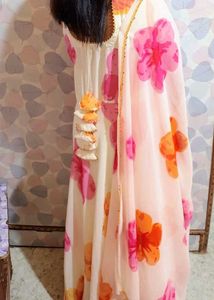 Elegant Floral Anarkali Kurta Set with Dupatta
