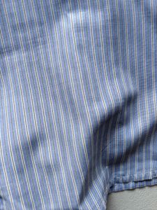 Men's Blue Striped Button-Down Shirt