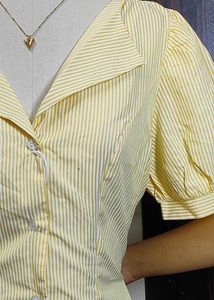 Savana stripped butter yellow dress