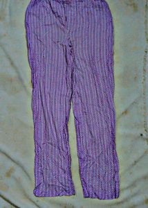 Purple Striped Palazzo Pants