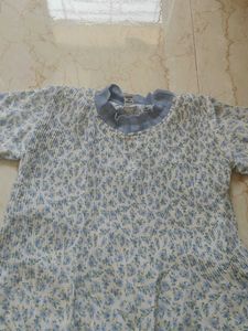 Floral Print Dress with Ruffled Hem