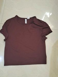 H&M Maroon Crop Top