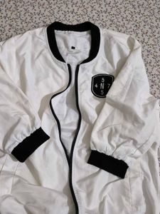 White Bomber Jacket 🔥 100% Unused