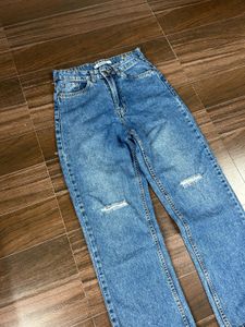 Ripped Wide Leg Jeans
