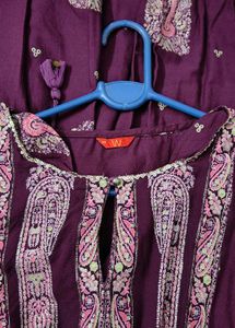 W Festival Elegant Purple Printed Kurta