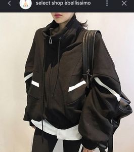 Black Zip-Up Sporty Jacket imp