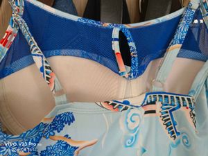 sale today- Blue &amp; White Print Ruffle swimsuit