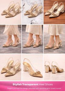 Elegant Crystal Embellished Heels