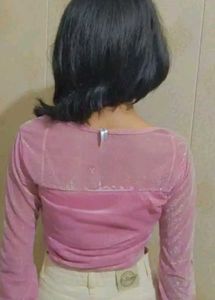 Sparkly Sheer Lavender Top