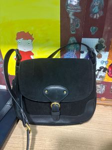 Black Suede Crossbody Bag
