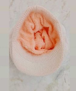 Fuzzy Cream Winter Hat