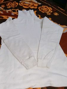 White Long High neck top