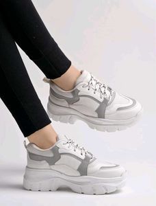 Shoetopia White Chunky Sneakers
