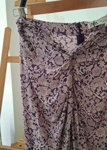 Zara Floral Print Midi Skirt