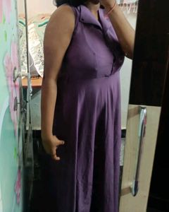 Elegant Purple Sleeveless Dress