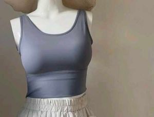 Padded Comfortable Grey Tank sports bralette 28-32