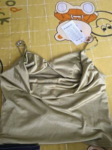 Satin Cowl Neck Top