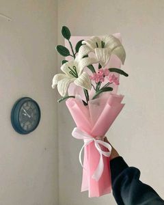 Handmade Crochet Lily Flower Bouquet
