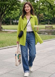 Women Casual long Shirts -  Green