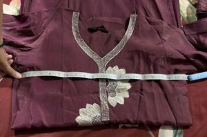 Maroon Kurta Set with Embroidered Floral Accents