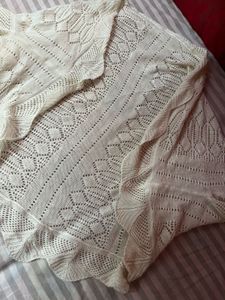 Elegant Cream Knitted shrug