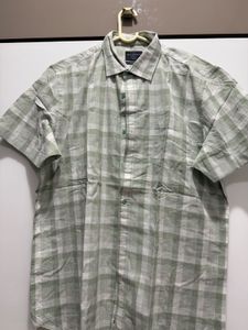 Men's Green Checkered Short Sleeve Shirt