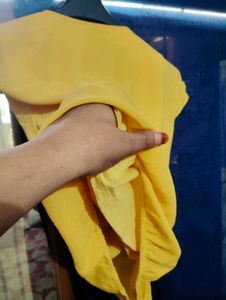 Sparkly Yellow Asymmetrical Top