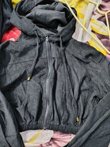 Sassafras Black Zip-Up bomber jacket