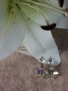 Sparkling Iridescent Star Dangle Earrings