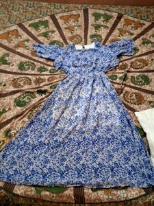 Blue Floral Maxi Dress