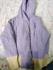 SALE‼️‼️‼️Purple Puffer Jacket with Knit Cuffs