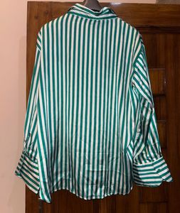 Chic Striped Button-Up Blouse
